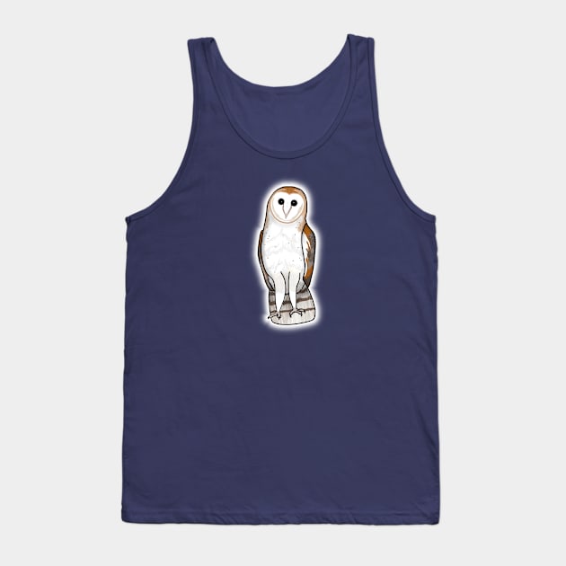 Glowing Barn Owl (Small Print) Tank Top by Aeriskate